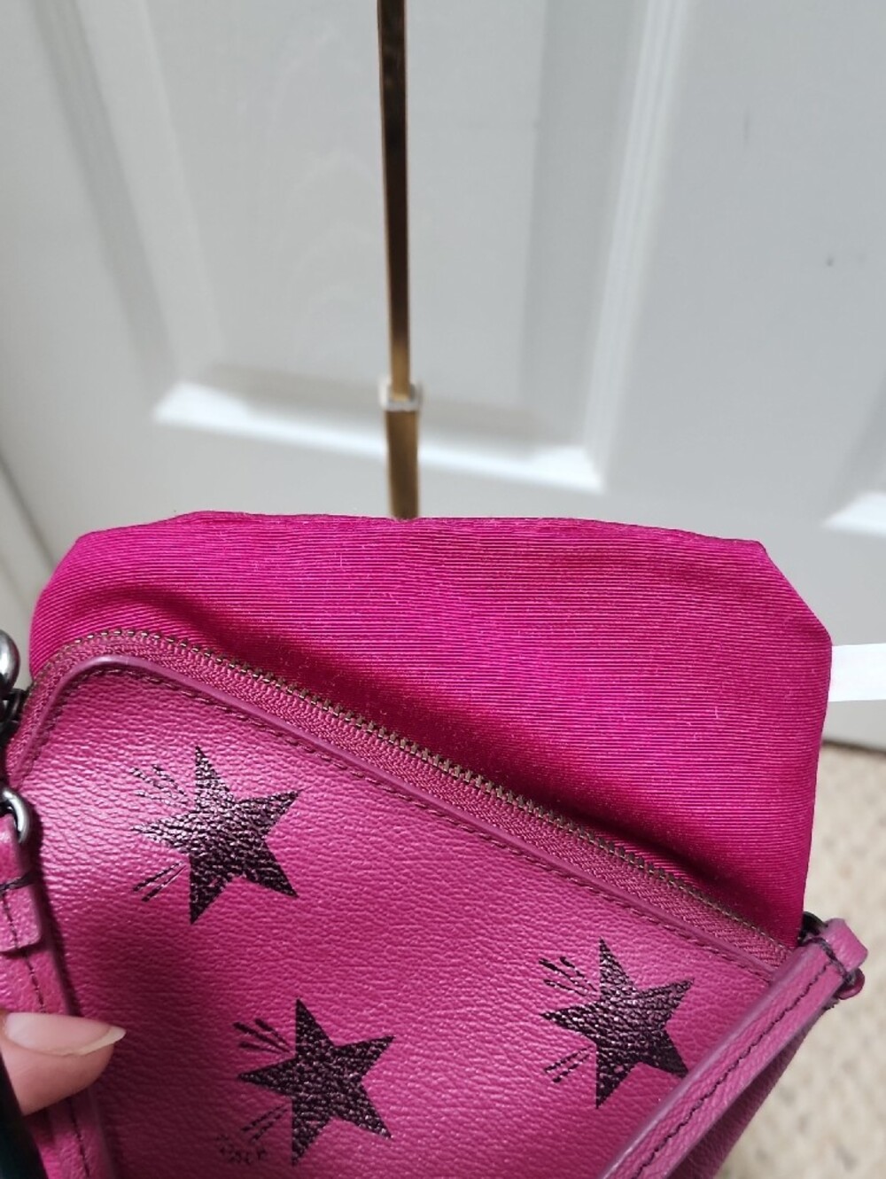 Coach Magenta Star Leather Wristlet - Picture 8 of 8